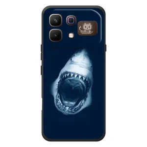 Силиконовый бампер с картинкой животных для Infinix Note 60 Pro (Пасть Акулы)