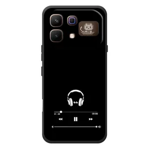 Чехол с картинками на черном фоне для Infinix Note 60 Pro (Плеер)