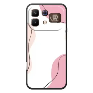 Чохол квітковий дизайн для Infinix Note 60 Pro (Рожевий фон)