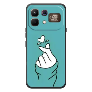 Чохол (Знак сердечка) для Infinix Note 60 Pro (Сердечко на бірюзовому)