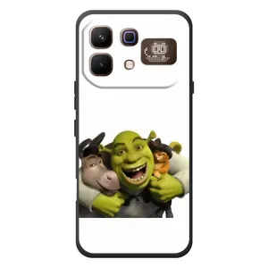 Друкований чохол з принтом Шрек для Infinix Note 60 Pro (Шрек осел і кіт)
