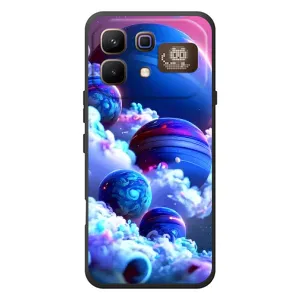 Чехлы КОСМОС для Infinix Note 60 Pro (Синие планеты)