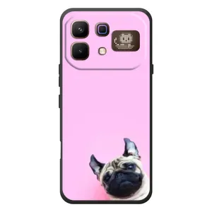 Бампер для Infinix Note 60 Pro с картинкой "Песики" (Собака на розовом)