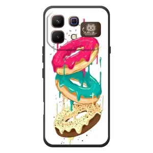 Чехол с изображением вкусной еды для Infinix Note 60 Pro (Сочные пончики)