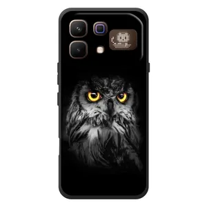 Чехлы с принтом СОВЫ для Infinix Note 60 Pro (Сова на чёрном)