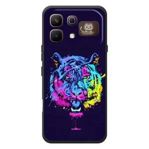 Силиконовый бампер с картинкой животных для Infinix Note 60 Pro (Тигр-Арт)