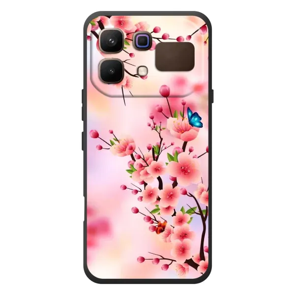 Чехол с рисунком «Бабочки на сакуре» для Infinix Note 60 Чехол с рисунком «Бабочки на сакуре» для Infinix Note 60