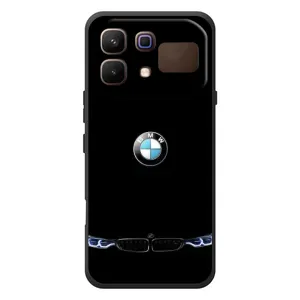 Силиконовый бампер с картинкой машины на Infinix Note 60 (Черный BMW)