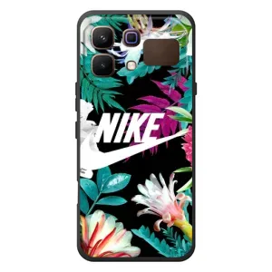 Силиконовый Чехол на Infinix Note 60 с картинкой Nike (Цветочный Nike)