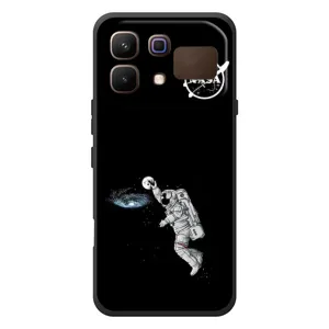 Силиконовый бампер с принтом "Наса" на Infinix Note 60 (Космонавт баскетболист)