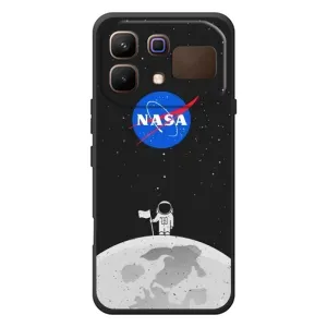 Силиконовый бампер с принтом "Наса" на Infinix Note 60 (Космонавт NASA)