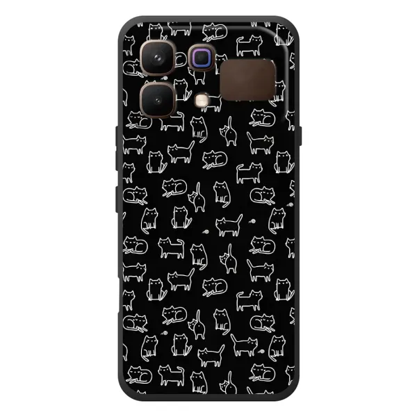 Чехол с рисунком «Котики на черном» для Infinix Note 60 Чехол с рисунком «Котики на черном» для Infinix Note 60