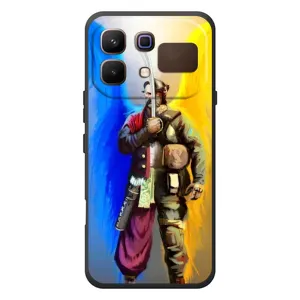 Чехол с картинкой (Патриотический КОЗАК) на Infinix Note 60 (Козак с крыльями)