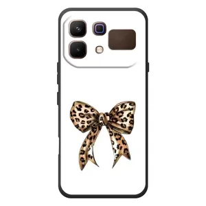 Чехол банты для Infinix Note 60 (Леопардовый принт)