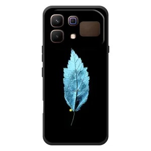 Чехол с картинками на черном фоне для Infinix Note 60 (Листочек)