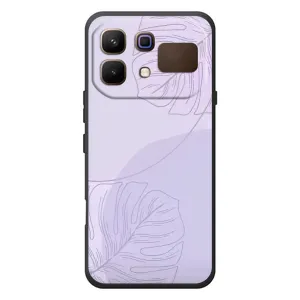 Чохол квітковий дизайн для Infinix Note 60 (Монстера фіолетова)