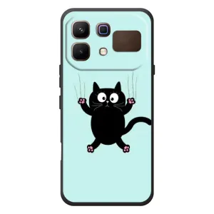 Силіконовий чохол з котиком для Infinix Note 60 (Падаючий кіт)