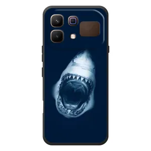 Силіконовий бампер з картинкою звірів для Infinix Note 60 (Пащу Акули)