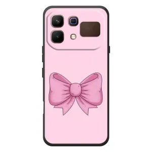 Чехол банты для Infinix Note 60 (Розовый бантик)