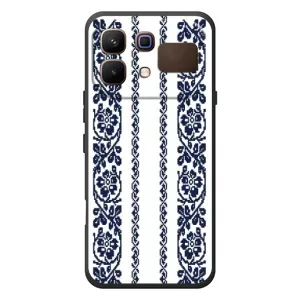 Силиконовый Чехол на Infinix Note 60 с картинкой Вышиванки (Синяя вышиванка)