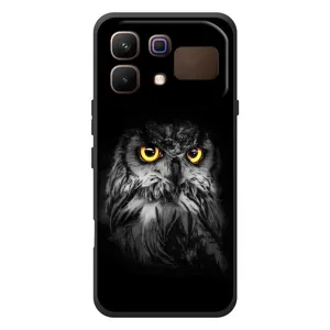 Чехлы с принтом СОВЫ для Infinix Note 60 (Сова на чёрном)
