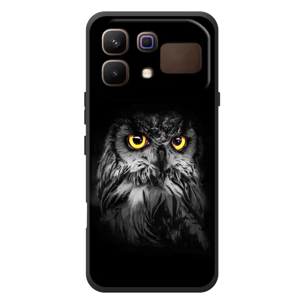 Чехол с рисунком «Сова на чёрном» для Infinix Note 60 Чехол с рисунком «Сова на чёрном» для Infinix Note 60