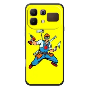 Силиконовый бампер (Работники) на Infinix Note 60 (Строитель)