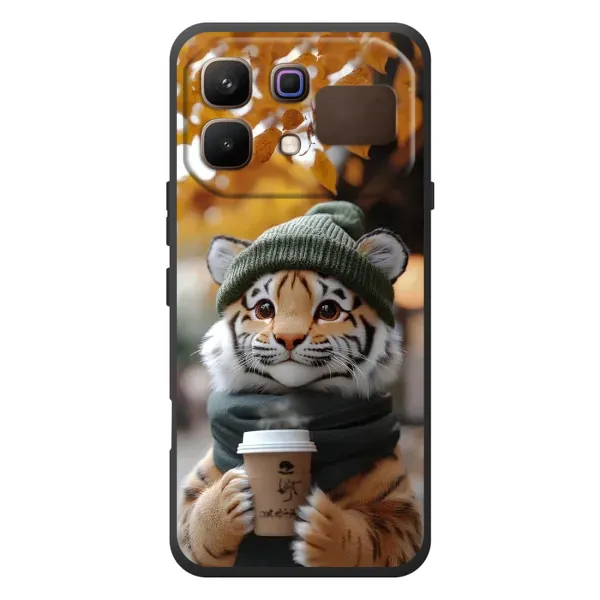 Чехол с рисунком «Тигр с кофе» для Infinix Note 60 Чехол с рисунком «Тигр с кофе» для Infinix Note 60