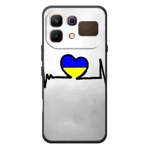 Силиконовый Чехол на Infinix Note 60 (Я-Украина) (Украинская кардиограмма)