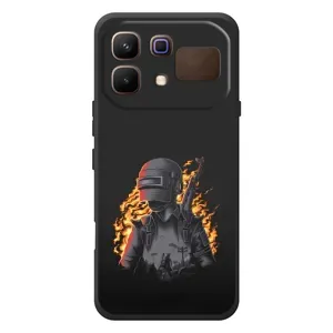 Силиконовый чехол с картинкой "Герой Pubg" на Infinix Note 60 (В огне)