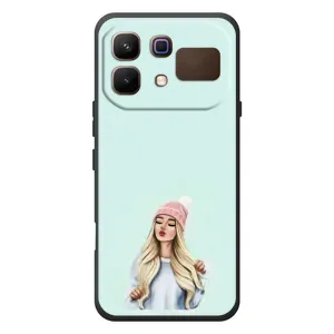Силіконовый Чохол на Infinix Note 60 з картинкой Модных девушек (В шапці)