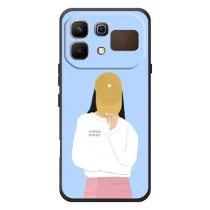 Силіконовый Чохол на Infinix Note 60 з картинкой Модных девушек (Жовта кепка)