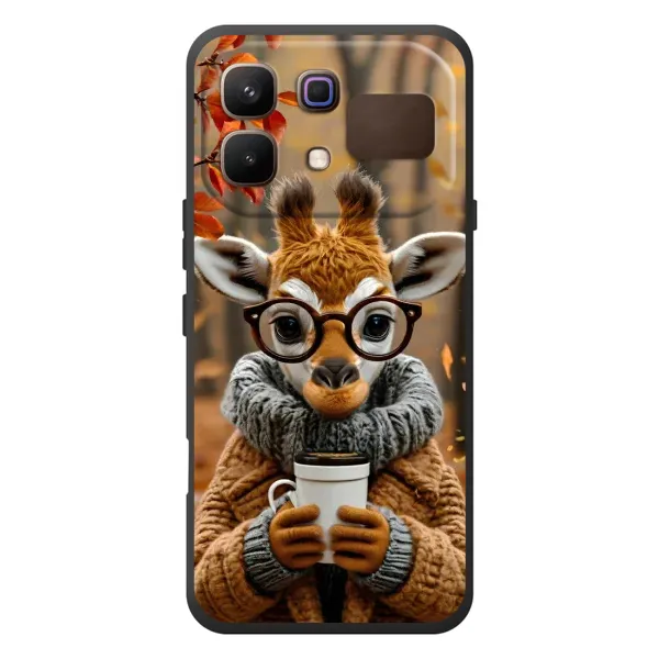 Чехол с рисунком «Жираф с кофе» для Infinix Note 60 Чехол с рисунком «Жираф с кофе» для Infinix Note 60