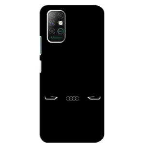 Силіконовий бампер з картинкою машини на Infinix Note 8 (Сілует Audi)