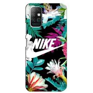 Силіконовый Чохол на Infinix Note 8 з картинкою НАЙК (Квітковий Nike)