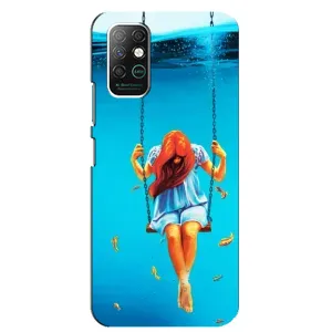 Чехол Стильные девушки на Infinix Note 8 (Девушка на качели)