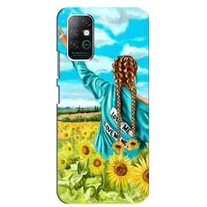 Чехол Стильные девушки на Infinix Note 8 (Девушка на поле)