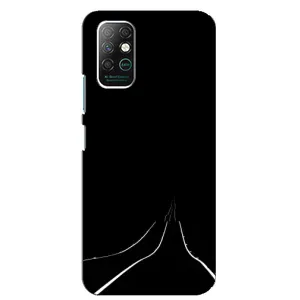 Чехол с картинками на черном фоне для Infinix Note 8 (Дорога)