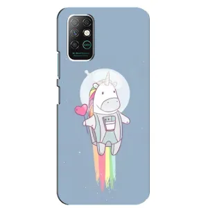 Чехол Unicorn на Infinix Note 8 (Единорог космонавт)