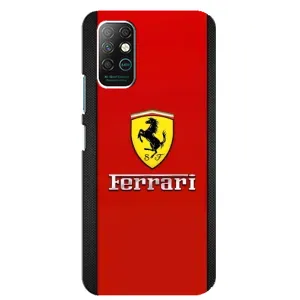Силіконовий бампер з картинкою машини на Infinix Note 8 (Ferrari Logo)