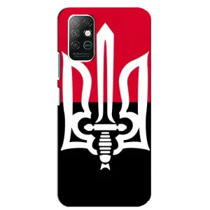 Чехлы УПА (Красно-Чёрный) на Infinix Note 8 (Герб Украины)