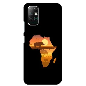 Летний Чехол на Infinix Note 8 (Карта)