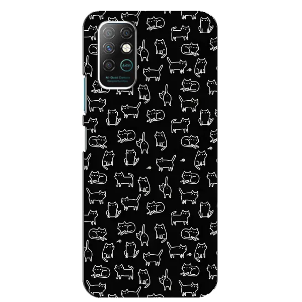 Чехол с рисунком «Котики на черном» для Infinix Note 8 Чехол с рисунком «Котики на черном» для Infinix Note 8