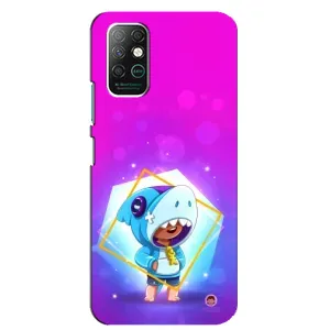 Чохол Бравл Старс для Infinix Note 8 (Леон у костюмі Акули)