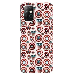 Чохол с Щітом Капітана Америки на Infinix Note 8 (Марвел щити)