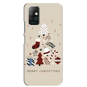 Чехол Санта Клаус для Infinix Note 8 (Merry Christmas)