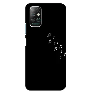 Чехол с картинками на черном фоне для Infinix Note 8 (Ноты)
