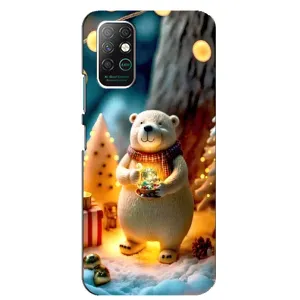 Чехлы на Новый Год Infinix Note 8 (Новогодний ведмеженок)