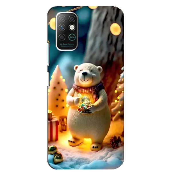 Чохол з малюнком «Новорічний ведмедик» для Infinix Note 8 Чохол з малюнком «Новорічний ведмедик» для Infinix Note 8