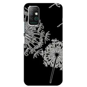 Силиконовый Чехол с одуванчиками на Infinix Note 8 (Одуванчики)